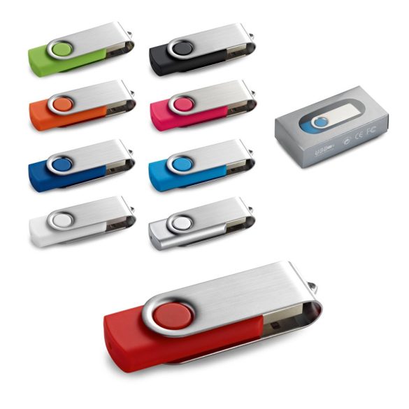 CLAUDIUS 8GB. 8 GB USB flash drive with metal clip