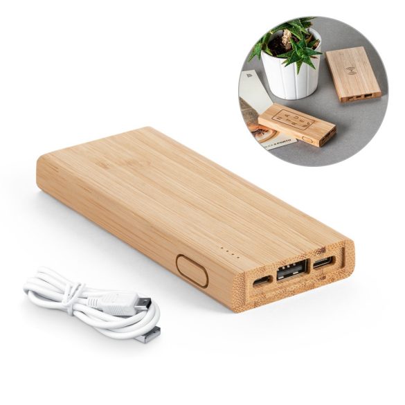 KOHN. Power bank 5'000 mAh din bambus