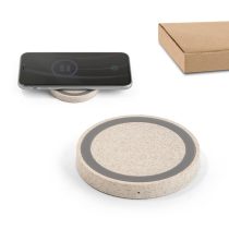   CUVIER. Incarcator wireless 15W in ABS reciclat (65% rABS) si fibra de paie de grau (35%)