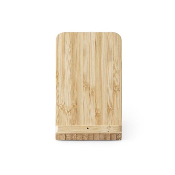 LEAVITT. Suport pentru smartphone si suport pentru pix cu incarcator wireless rapid de 10W din bambus