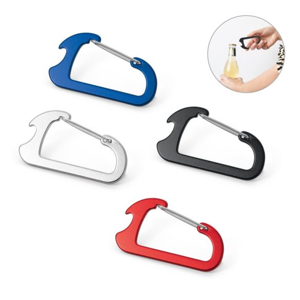 CLOSE. Carabiner with bottle opener