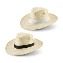 EDWARD POLI. Natural straw hat