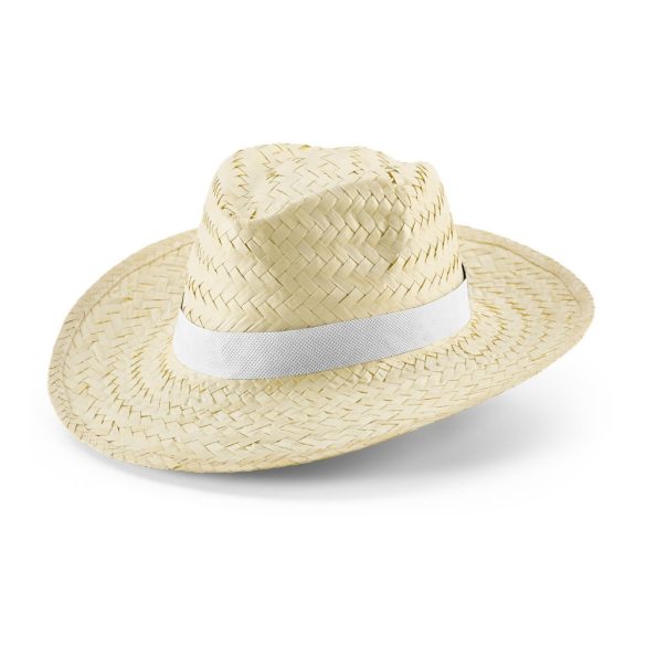 EDWARD POLI. Natural straw hat