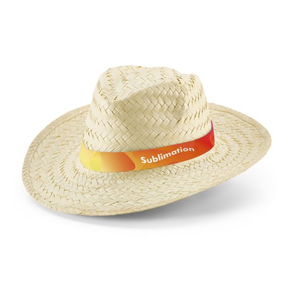 EDWARD RIB. Natural straw hat