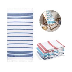   SARDENHA. Beach towel in cotton (70% recycled) and polyester (30% recycled) (180 g/m²)