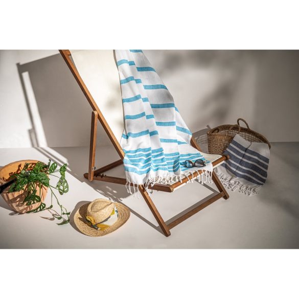 SARDENHA. Beach towel in cotton (70% recycled) and polyester (30% recycled) (180 g/m²)