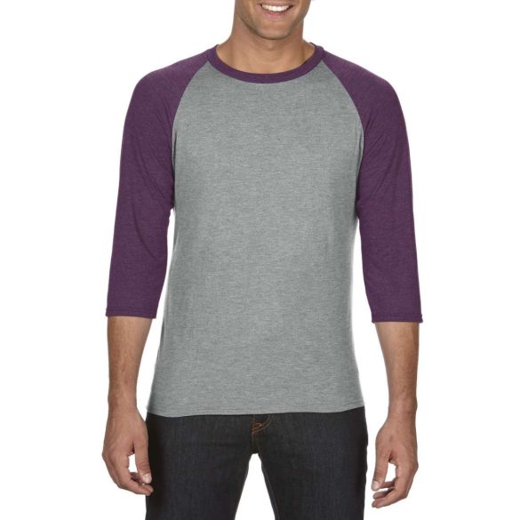 Anvil AN6755 Heather Grey/Heather Aubergine S