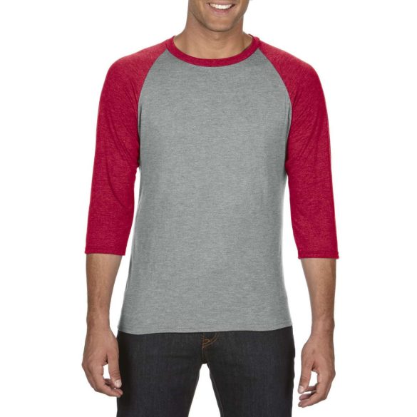 Anvil AN6755 Heather Grey/Heather Red M