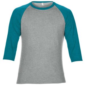 Anvil AN6755 Heather Grey/Heather Galapagos Blue L