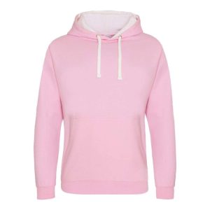 Just Hoods AWJH003 Baby Pink/Arctic White 2XL