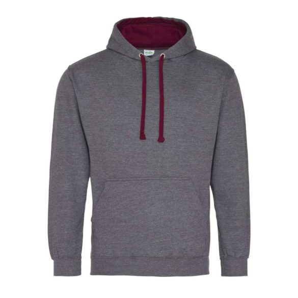 Just Hoods AWJH003 Charcoal Grey/Burgundy 2XL