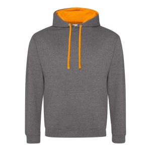 Just Hoods AWJH003 Charcoal/Orange Crush 2XL