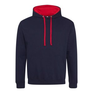 Just Hoods AWJH003 New French Navy/Fire Red 2XL