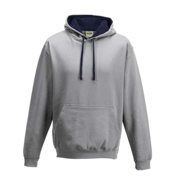 Just Hoods AWJH003 Heather Grey/French Navy L