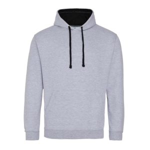 Just Hoods AWJH003 Heather Grey/Jet Black 2XL