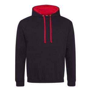 Just Hoods AWJH003 Jet Black/Fire Red 2XL