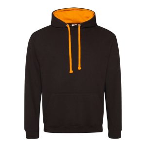 Just Hoods AWJH003 Jet Black/Orange Crush 2XL