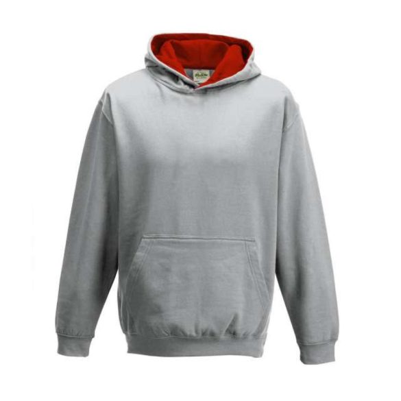 Just Hoods AWJH003J Heather Grey/Fire Red 12/13