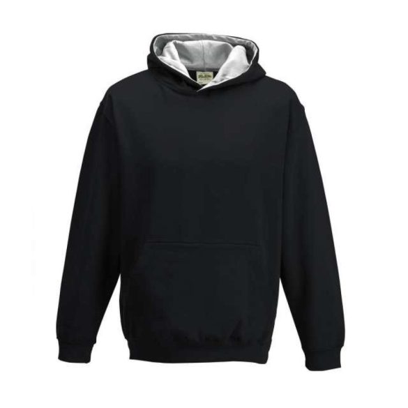 Just Hoods AWJH003J Jet Black/Heather Grey 3/4