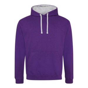 Just Hoods AWJH003 Purple/Heather Grey 2XL