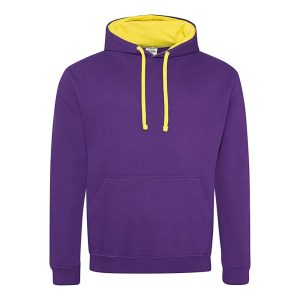 Just Hoods AWJH003 Purple/Sun Yellow 2XL