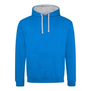 Just Hoods AWJH003 Sapphire Blue/Heather Grey 2XL