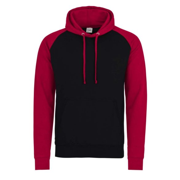Just Hoods AWJH009 Jet Black/Fire Red 2XL