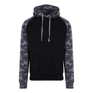 Just Hoods AWJH009 Solid Black/Black Camo 2XL