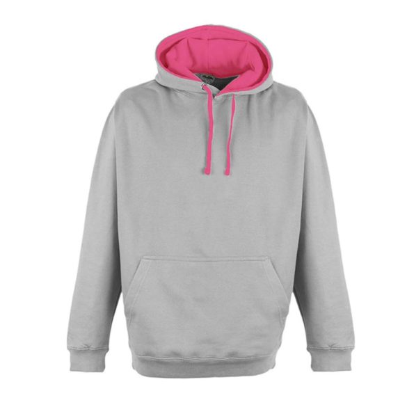 Just Hoods AWJH013 Heather Grey/Electric Pink 2XL