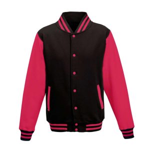 Just Hoods AWJH043 Jet Black/Hot Pink S
