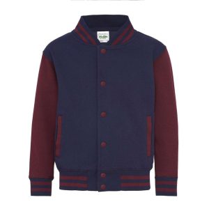 Just Hoods AWJH043J Oxford Navy/Burgundy 3/4