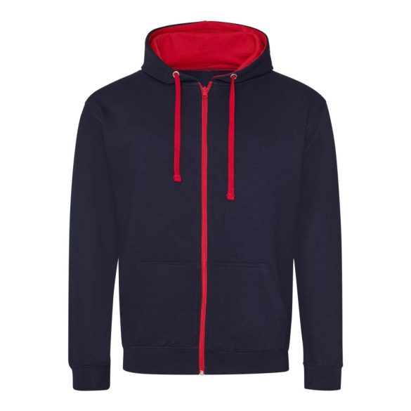Just Hoods AWJH053 New French Navy/Fire Red 2XL