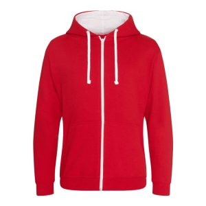 Just Hoods AWJH053 Fire Red/Arctic White 2XL