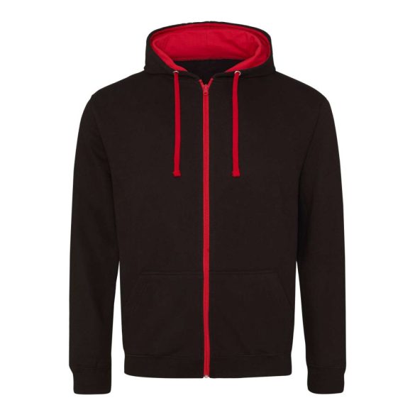 Just Hoods AWJH053 Jet Black/Fire Red 2XL