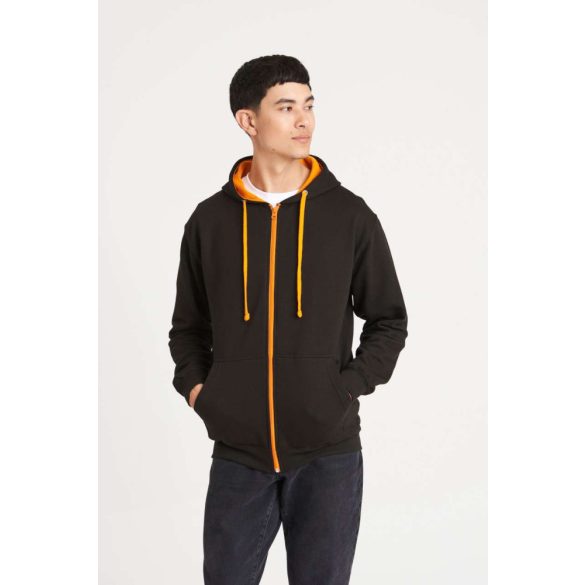 Just Hoods AWJH053 Jet Black/Fire Red 2XL