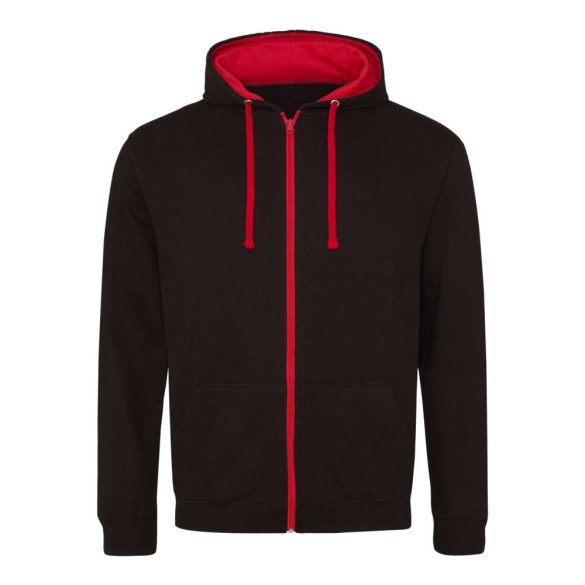 Just Hoods AWJH053 Jet Black/Fire Red L