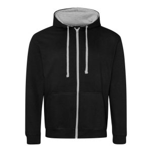 Just Hoods AWJH053 Jet Black/Heather Grey 2XL