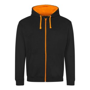 Just Hoods AWJH053 Jet Black/Orange Crush L