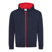 Just Hoods AWJH053J New French Navy/Fire Red 3/4