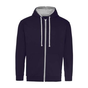 Just Hoods AWJH053 New French Navy/Heather Grey M