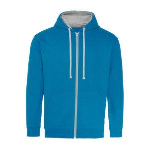 Just Hoods AWJH053 Sapphire Blue/Heather Grey 2XL