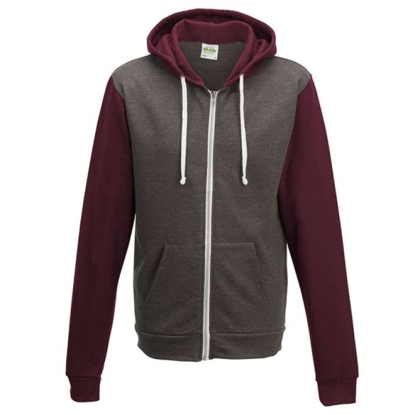 Just Hoods AWJH059 Charcoal Grey/Burgundy XS