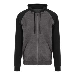 Just Hoods AWJH063 Charcoal Grey/Jet Black S