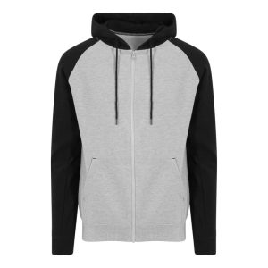 Just Hoods AWJH063 Heather Grey/Jet Black 2XL