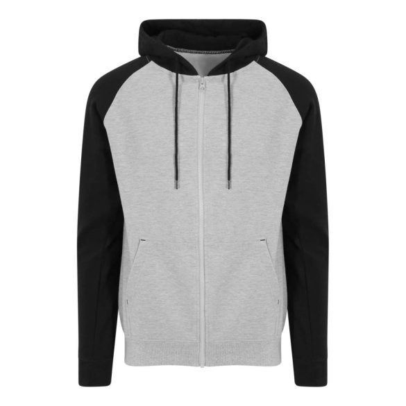 Just Hoods AWJH063 Heather Grey/Jet Black 2XL