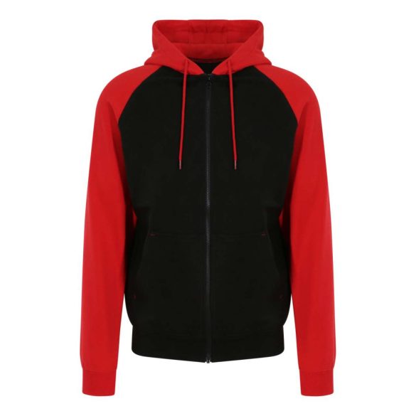 Just Hoods AWJH063 Jet Black/Fire Red 2XL
