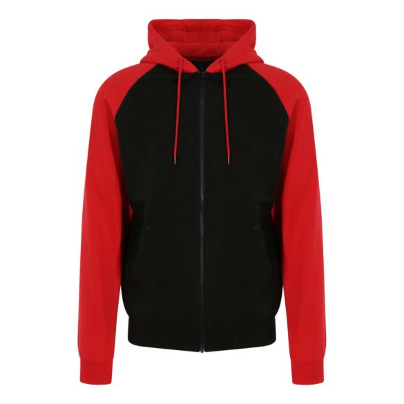 Just Hoods AWJH063 Jet Black/Fire Red L