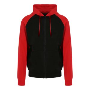 Just Hoods AWJH063 Jet Black/Fire Red M