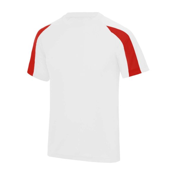Just Cool JC003J Arctic White/Fire Red XL