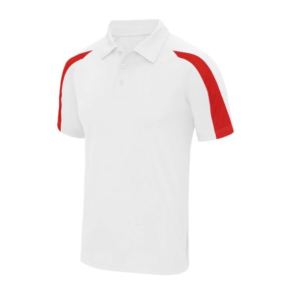 Just Cool JC043 Arctic White/Fire Red XL
